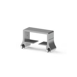 Square Wall Flange with External Screw and Glass Channel in the Middle