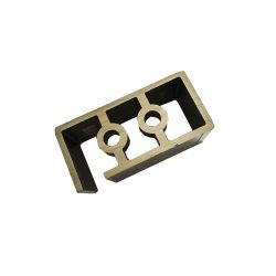 Square Wall Flange With Internal Screw 25*60 With Glass Channel On The Side